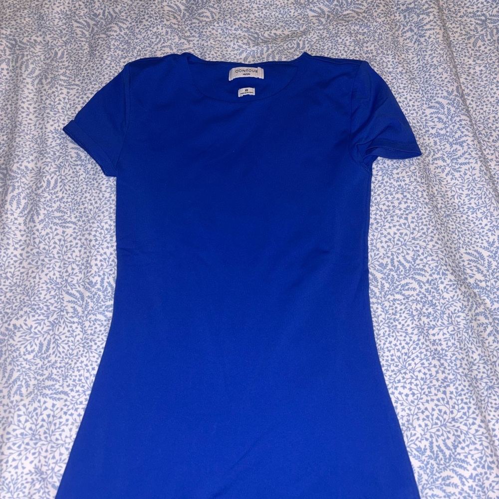 Aritzia Blue Fitted Short Sleeve Tee